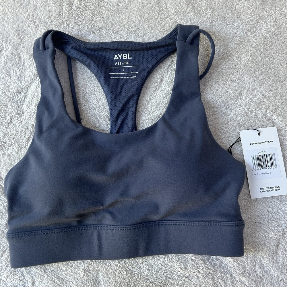 AYBL Core Sports Bra Sz Small NWT Sports Bra Workout Gymwear Strappy Gray